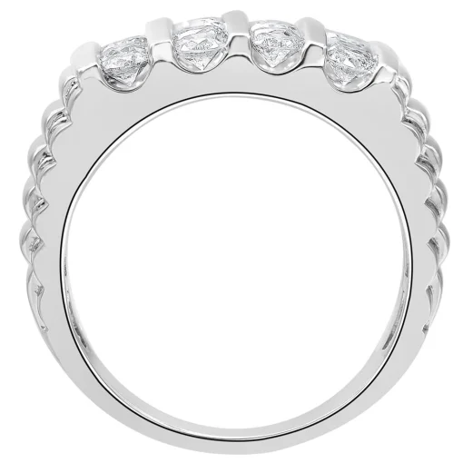 Men's Lab Grown Diamond Ring In 10K White Gold (2 Ct. Tw.)