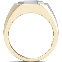 Men's Lab Grown Diamond Solitaire Ring In Two-Tone 10K Gold (1 Ctw.)