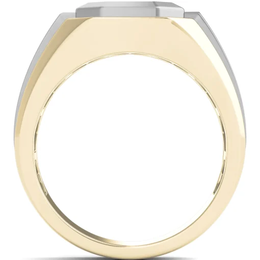 Men's Lab Grown Diamond Solitaire Ring In Two-Tone 10K Gold (1 Ctw.)