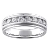Men's Lab Grown Diamond Wedding Band With Channel Setting In