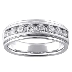 Men's Lab Grown Diamond Wedding Band With Channel Setting In