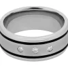 Men's Lab Grown Diamond Wedding Band In Cobalt & Black Cerakote, 9Mm (1/7 Ct. Tw.)