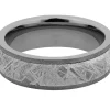 Men's Meteorite Wedding Band In Titanium, 7Mm