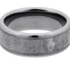 Men's Meteorite Wedding Band In Tantalum, 8Mm