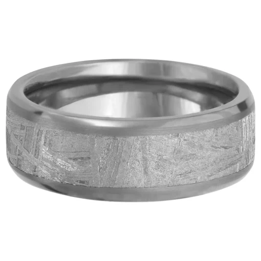 Men's Meteorite Wedding Band In Tantalum, 8Mm