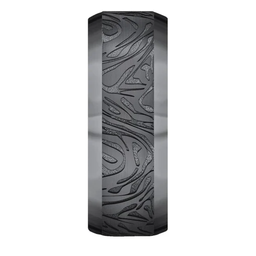 Men's Mokume Pattern Band In Tantalum, 7Mm