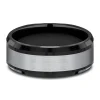 Men's Satin Finish Band In Tantalum & Titanium, 8Mm