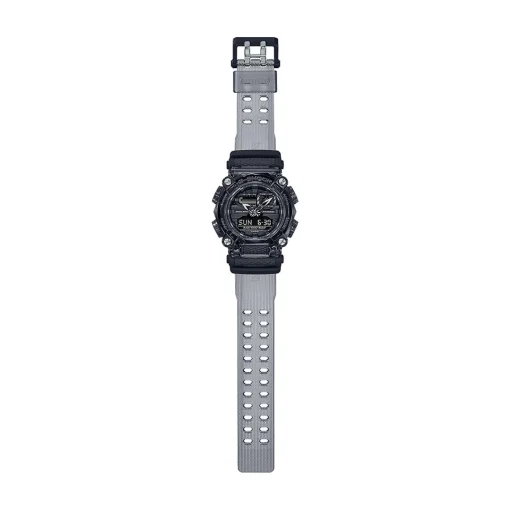 Men's 900-Series Skeleton Watch With Gray Resin Band