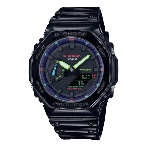 Men's 2100-Series Watch With Black High-Gloss Polyurethane Strap