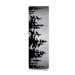Men's Tantalum Tree Line Band, 8Mm