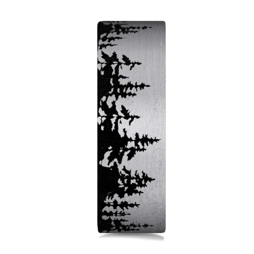 Men's Tantalum Tree Line Band, 8Mm