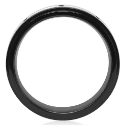 Men's Two-Tone Ring In Black Ion-Plated Stainless Steel, 8Mm
