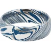 Men's Wedding Band With Blue Cerakote In Damascus Steel, 7Mm
