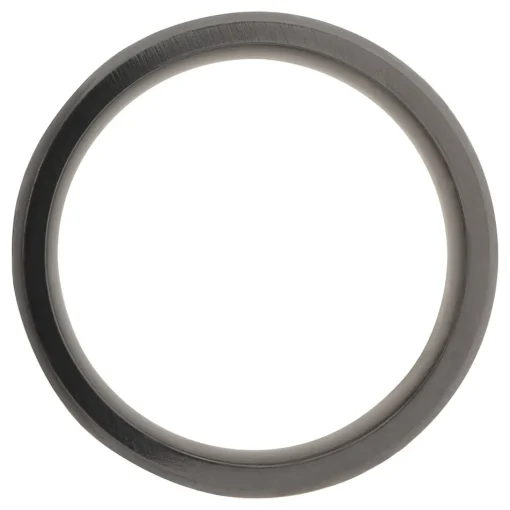 Men's Wedding Band With Blue Cerakote In Tantalum & Black Zirconium, 8Mm