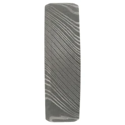 Men's Wedding Band With 14K Rose Gold In Damascus Steel, 7Mm