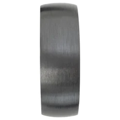 Men's Wedding Band With 14K Rose Gold In Black Zirconium, 8Mm