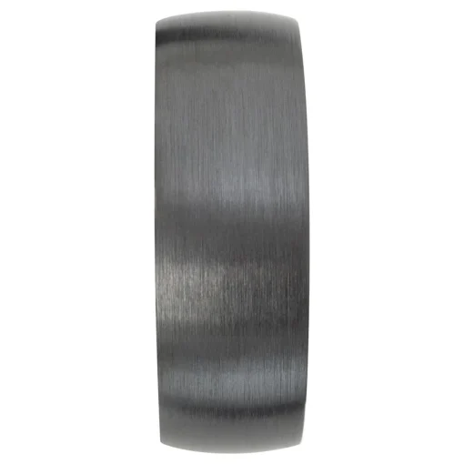 Men's Wedding Band With 14K Rose Gold In Black Zirconium, 8Mm