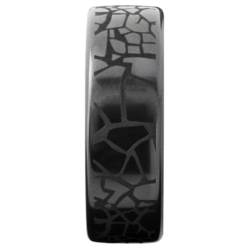 Men's Wedding Band With Laser Glass Pattern In Elysium, 8Mm