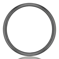 Men's Wedding Band With Tree Pattern In Black Tantalum, 8Mm