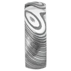 Men's Wedding Band With Wood Sleeve In Damascus Steel, 8Mm
