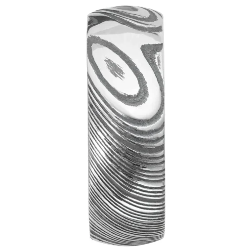 Men's Wedding Band With Wood Sleeve In Damascus Steel, 8Mm