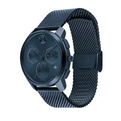 Mesh Men's Watch In Blue Ion-Plated Stainless Steel, 42Mm