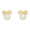 Minnie Mouse Cubic Zirconia Stud Earrings In 14K Yellow Gold