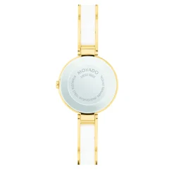 Moda Ladies' Watch In Gold-Tone And White Ceramic, 24Mm