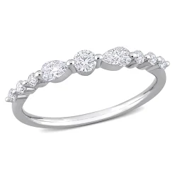 Moissanite Band In Sterling Silver (2/5 Ct. Tw.)