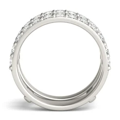 Moissanite Ring Enhancer In 14K White Gold