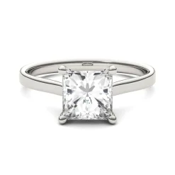 Moissanite Solitaire Ring With Princess Cut In 14K Gold (1 4/5 Ct.)