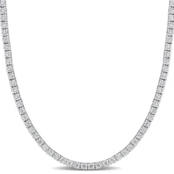 Moissanite Tennis Necklace In Sterling Silver (12 1/2 Ct. Tw.)