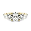 Moissanite Three-Stone Ring In 14K Yellow Gold (2 1/7 Ct. Tw.)