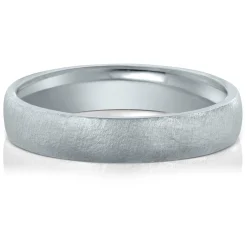 Moon Finish Band In Platinum, 4Mm
