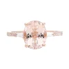 Morganite & 1/5 Ct. Tw. Diamond Ring In 14K Rose Gold