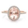 Morganite & 1/4 Ct. Tw. Diamond Ring In 10K Rose Gold