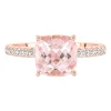Morganite & 1/3 Ct. Tw. Diamond Ring In 14K Rose Gold