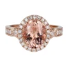 Morganite & 1/2 Ct. Tw. Diamond Ring In 14K Rose Gold