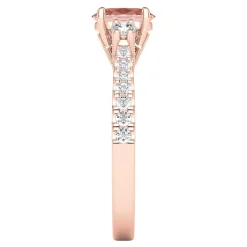 Morganite & 1/2 Ct. Tw. Diamond Ring In 10K Rose Gold