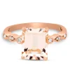 Morganite & Diamond Ring In 10K Rose Gold