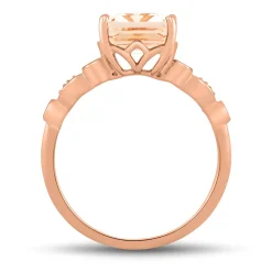 Morganite & Diamond Ring In 10K Rose Gold
