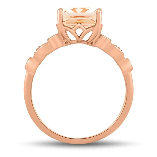 Morganite & Diamond Ring In 10K Rose Gold