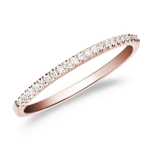 Morganite And Diamond Ring Set In 14K Rose Gold (3/8 Ct. Tw.)