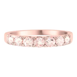 Morganite Band In 10K Rose Gold