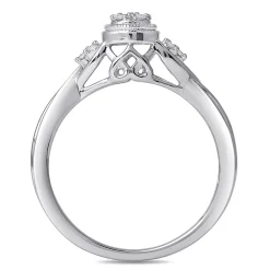 Multi-Diamond Promise Ring In Sterling Silver (1/10 Ct. Tw.)