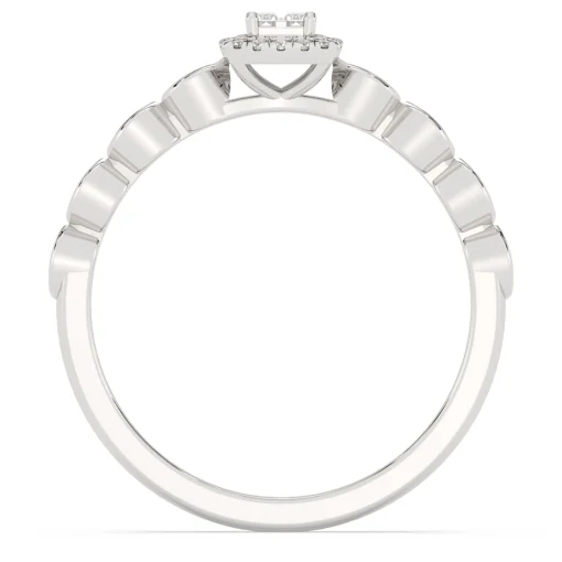 Multi-Diamond Ring In 10K White Gold (1/8 Ct. Tw.)