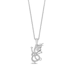 Olaf Pendant With Diamonds In Sterling Silver (1/10 Ct. Tw.)