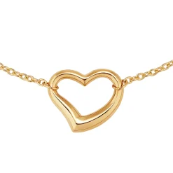 Open Heart Bracelet In 14K Yellow Gold
