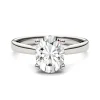 Oval Moissanite Solitaire Ring In 14K White Gold (2 Ct.)