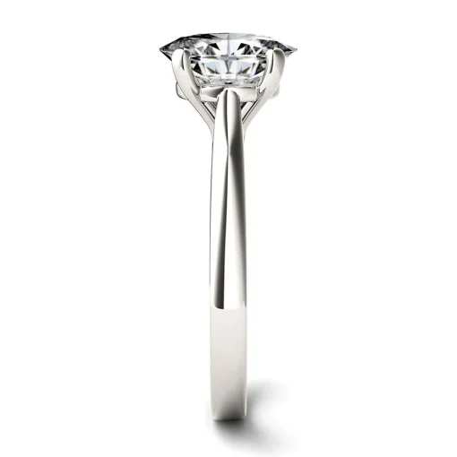 Oval Moissanite Solitaire Ring In 14K White Gold (2 Ct.)